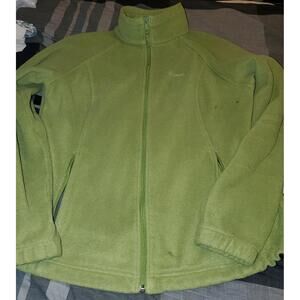 Columbia Women's Size L Large Green Fleece Jacket Full Zip